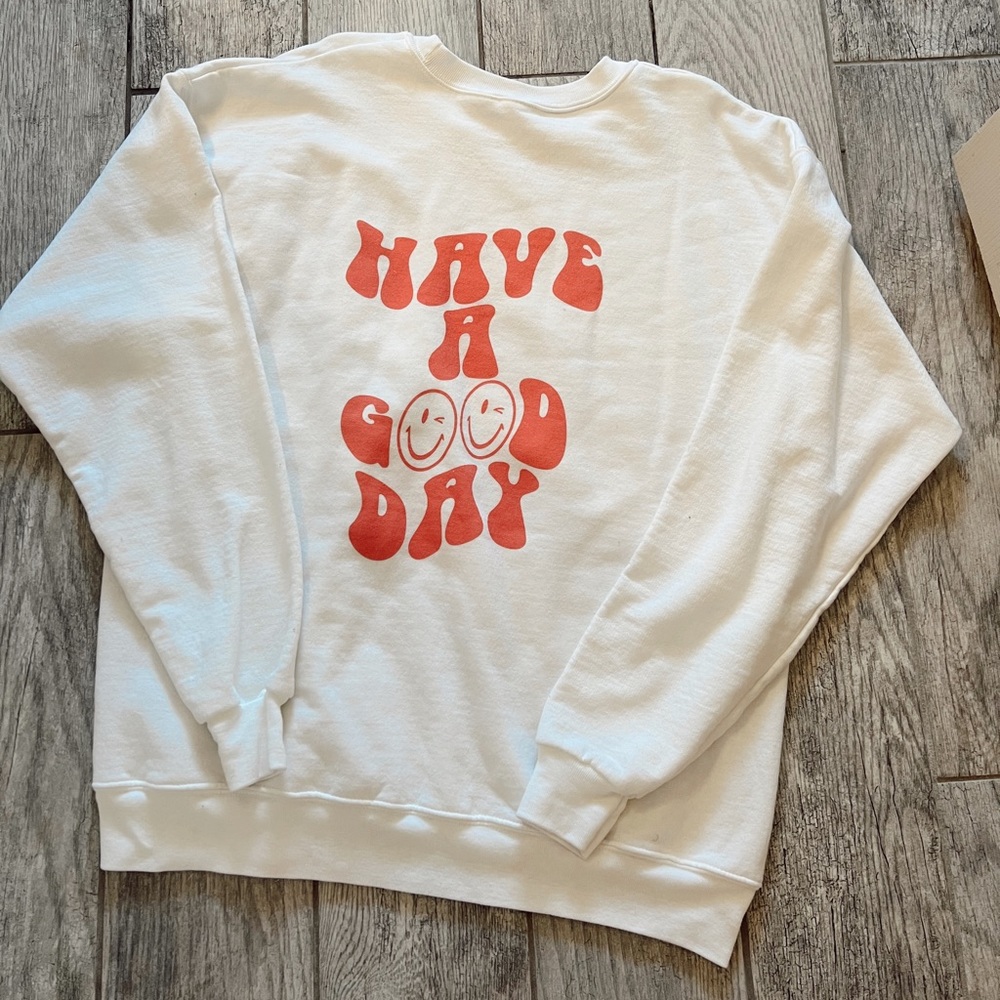 White sweatshirt